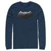 Men's Zack Snyder Justice League Batman Silver Logo  Adult Long Sleeve Shirt