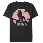 Men's Lion King Sunset Pride Rock Pose  Adult T-Shirt