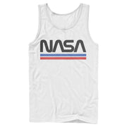 Men's NASA Stripe Minimal Logo Vintage  Adult Tank Top