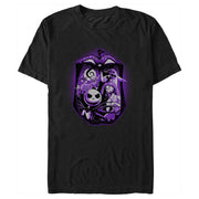 Men's The Nightmare Before Christmas Purple Group Portrait  Adult T-Shirt