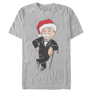 Men's Monopoly Christmas Santa Pennybags  Adult T-Shirt