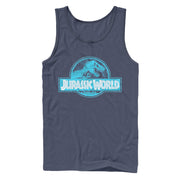 Men's Jurassic World T. Rex Topographic Logo  Adult Tank Top