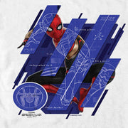 Men's Marvel Spider-Man: No Way Home Suit Blueprint Panels  Adult T-Shirt