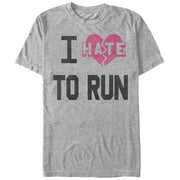 Women's CHIN UP I Hate Heart To Run  Adult Boyfriend Tee