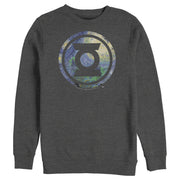 Men's Justice League Green Lantern Starry Night Logo  Adult Sweatshirt