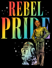 Men's Star Wars C-3PO and R2-D2 Rebel Pride  Adult T-Shirt