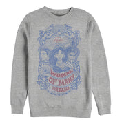 Men's Aladdin Vintage Dream Characters  Adult Sweatshirt