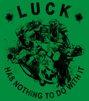 Men's Marvel Avengers St. Patrick's Day Luck has Nothing to Do With It  Adult T-Shirt