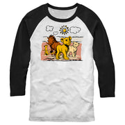 Men's Lion King Best Friends Cartoon  Adult Baseball Tee