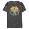 Men's NASA Rocket Ship Sunset Circle Logo  Adult T-Shirt