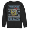 Men's SpongeBob SquarePants Ugly Christmas Ready Santa  Adult Sweatshirt