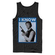 Men's Star Wars Han Solo Quote I Know  Adult Tank Top