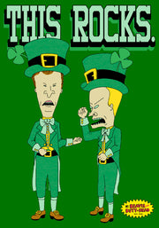 Men's Beavis and Butt-Head St. Patrick's Day This Rocks  Adult T-Shirt