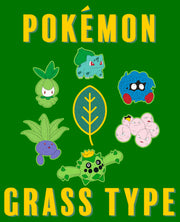 Men's Pokemon Grass Type Group  Adult T-Shirt