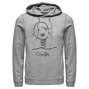 Men's Cruella Abstract Doodle  Adult Pull Over Hoodie