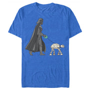 Men's Star Wars Darth Vader AT-AT Walking the Dog  Adult T-Shirt