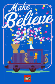 Men's LEGO Make Believe Train  Adult T-Shirt