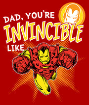 Men's Marvel Dad You're Invincible Like Iron Man  Adult T-Shirt