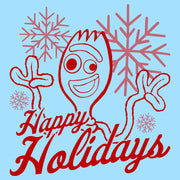 Men's Toy Story Forky Happy Holidays  Adult T-Shirt