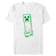 Men's Minecraft Creeper Outline  Adult T-Shirt