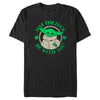 Men's Star Wars: The Mandalorian Grogu St. Patrick's Day May the Luck Be With You  Adult T-Shirt