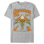 Men's Justice League Aquaman Vintage  Adult T-Shirt