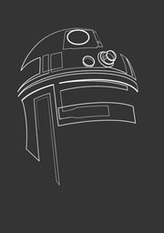 Men's Star Wars R2-D2 Outline  Adult T-Shirt