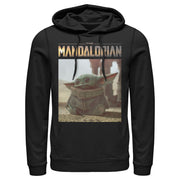 Men's Star Wars: The Mandalorian The Child Scene  Adult Pull Over Hoodie