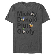 Men's Mickey & Friends Mickey Mouse Best Friend Names  Adult T-Shirt