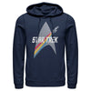 Men's Star Trek Enterprise Starfleet Rainbow Streak  Adult Pull Over Hoodie