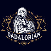 Men's Star Wars: The Mandalorian Grogu and Din Djarin Dadalorian Banner Sketch  Adult T-Shirt