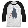 Men's Star Wars: The Force Awakens Kylo Ren Cartoon  Adult Baseball Tee