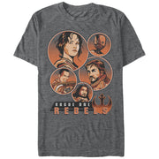 Men's Star Wars Rogue One Rebellion Hero Circles  Adult T-Shirt