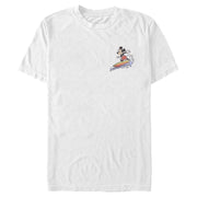 Men's Mickey & Friends Distressed Pocket Surfer  Adult T-Shirt