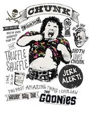 Men's The Goonies Chunk Truffle Shuffle  Adult Baseball Tee