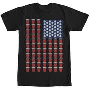 Men's Lost Gods Pong American Flag  Adult T-Shirt