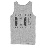 Men's Lost Gods Skate More Worry Less  Adult Tank Top