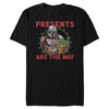 Men's Star Wars: The Mandalorian Christmas Presents Light Wreath  Adult T-Shirt