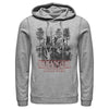 Men's Stranger Things Biking in Upside Down  Adult Pull Over Hoodie