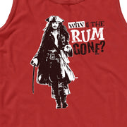 Men's Pirates of the Caribbean: Dead Man's Chest Jack Sparrow Why is the Rum Gone  Adult Tank Top