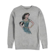 Men's Aladdin Jasmine Sketch Profile  Adult Sweatshirt