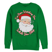 Men's Lost Gods Christmas Santa Watching You Sleep  Adult Sweatshirt