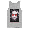 Men's The Big Lebowski The Dude Sunglasses Poster  Adult Tank Top