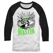 Men's Star Wars: The Clone Wars Yoda Jedi Master Action Pose  Adult Baseball Tee