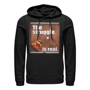 Men's Lost Gods Pizza Struggle is Real  Adult Pull Over Hoodie