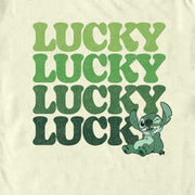 Men's Lilo & Stitch St. Patrick's Day Stitch Lucky Stack  Adult T-Shirt