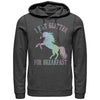 Men's Lost Gods Glitter Breakfast Unicorn  Adult Pull Over Hoodie