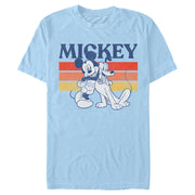 Men's Mickey & Friends Retro Pluto and Mickey Mouse  Adult T-Shirt