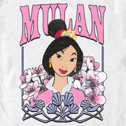 Men's Mulan Distressed Floral Portrait  Adult T-Shirt