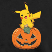 Men's Pokemon Halloween Jack-O'-Lantern Pikachu  Adult Pull Over Hoodie